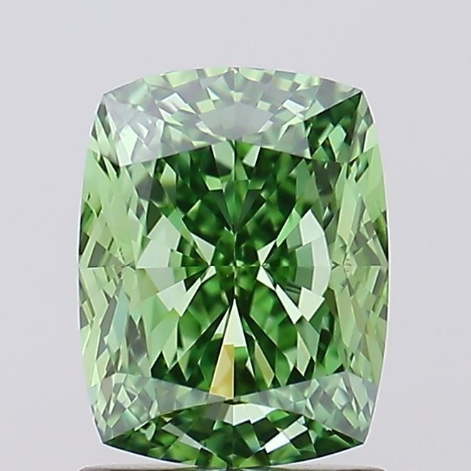 Loose Lab Diamond - IGI Cushion Modified 1.68ct Fancy Vivid Green IF: Loose Lab Diamond - IGI Cushion Modified 1.68ct Fancy Vivid Green IF Experience the unparalleled beauty of nature with this stunning 1.68ct Fancy Vivid Green lab-grown diamond, certified by IGI as IF