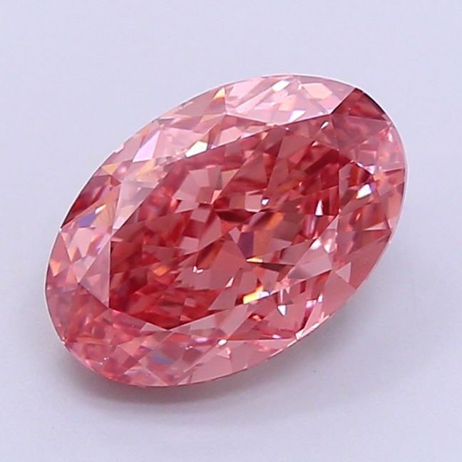 IGI Oval 2.55ct Fancy Vivid Pink VVS2 Loose Lab Diamond: IGI Oval 2.55ct Fancy Vivid Pink VVS2 Loose Lab Diamond Experience the unparalleled beauty of a Fancy Vivid Pink diamond, one of the rarest and most coveted colors in nature. This stunning 2.55ct lab-