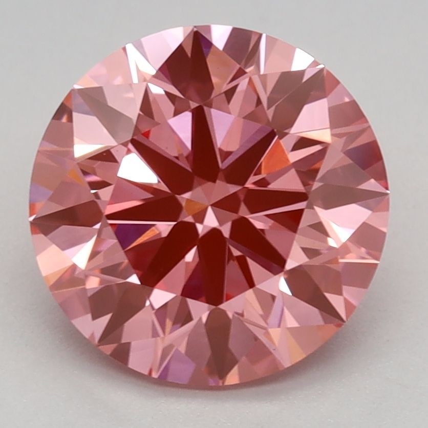 IGI Round 2.14ct Fancy Vivid Pink VVS2 Ideal Loose Lab Diamond: IGI Round 2.14ct Fancy Vivid Pink VVS2 Ideal Loose Lab Diamond Experience the unparalleled beauty of a lab-grown diamond, certified by IGI as a Fancy Vivid Pink gemstone with exceptional clarity and p
