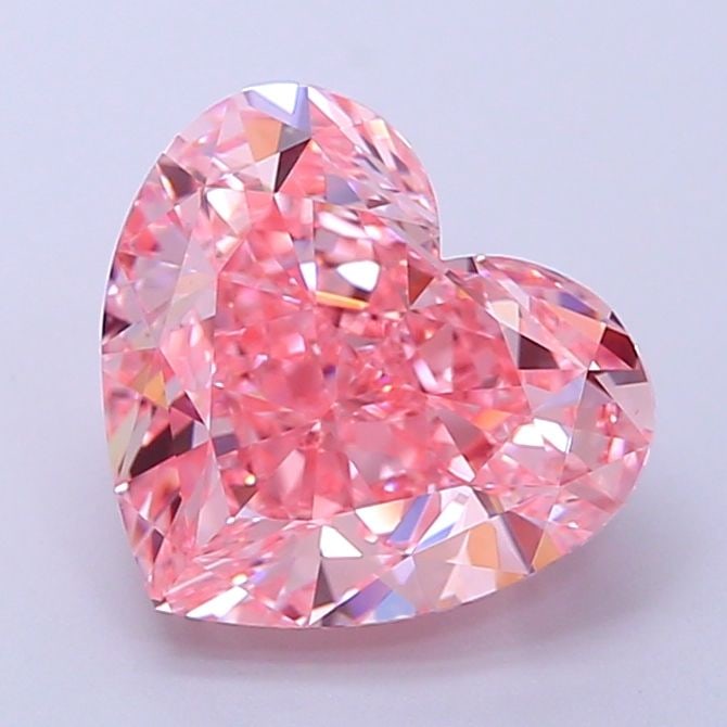 IGI Heart 3.39ct Fancy Vivid Pink VVS2 Loose Lab Diamond: IGI Heart 3.39ct Fancy Vivid Pink VVS2 Loose Lab Diamond Experience the unparalleled beauty of a lab-grown Fancy Vivid Pink diamond, boasting exceptional clarity and polish in a truly unique color.