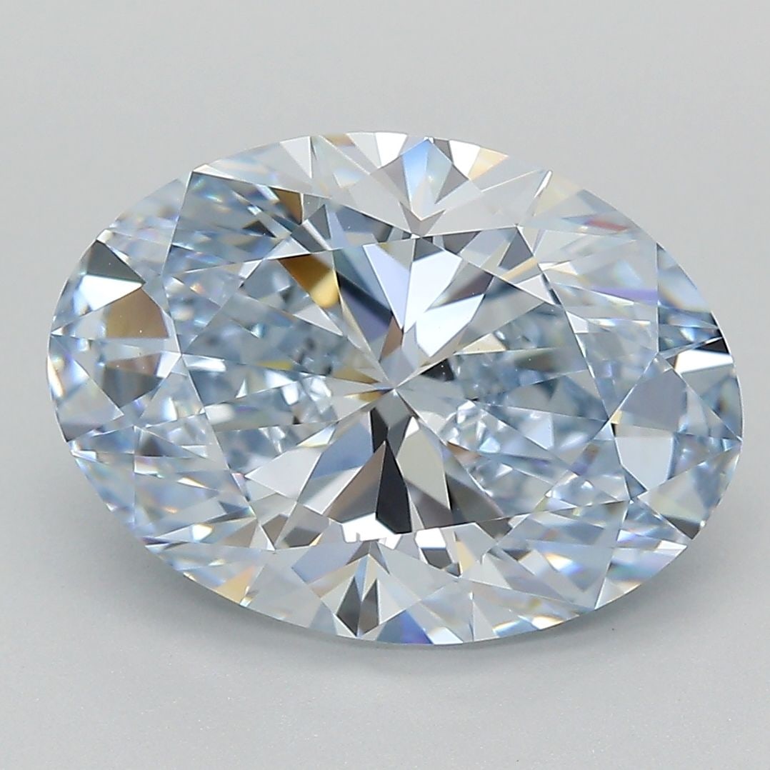 IGI Oval 5.18ct Fancy Intense Blue VVS2 Loose Lab Diamond: IGI Oval 5.18ct Fancy Intense Blue VVS2 Loose Lab Diamond Experience the rare beauty of a Fancy Intense Blue diamond, one of the most coveted colors in the world of gemstones. This stunning 5.18ct lab