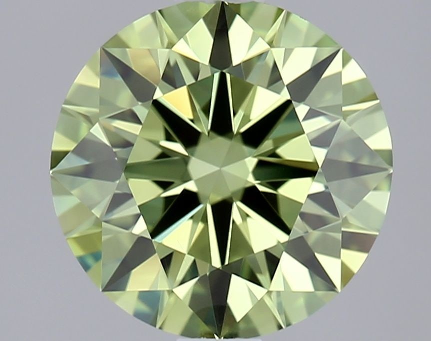 IGI Round 1.53ct Fancy Vivid Green VVS2 Ideal Loose Lab Diamond: IGI Round 1.53ct Fancy Vivid Green VVS2 Ideal Loose Lab Diamond Experience the rare beauty of a Fancy Vivid Green lab-grown diamond, certified by IGI and boasting exceptional clarity (VVS2) and polish