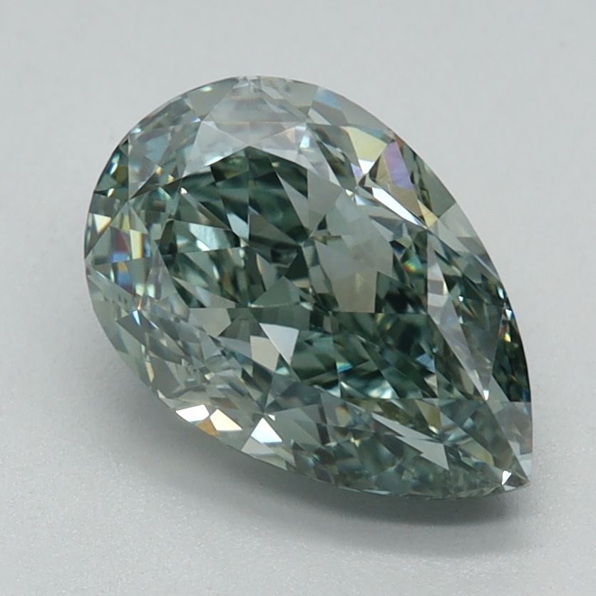Loose Lab Diamond - IGI Pear 1.57ct Fancy Intense Green VVS2: Loose Lab Diamond - IGI Pear 1.57ct Fancy Intense Green VVS2 Experience the rare beauty of a lab-grown diamond, certified by the International Gemological Institute (IGI) as Fancy Intense Green with e