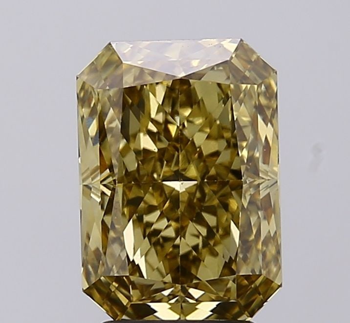 IGI Radiant 3.12ct Fancy Intense Brownish Yellow VVS2 Loose Lab Diamond: IGI Radiant 3.12ct Fancy Intense Brownish Yellow VVS2 Loose Lab Diamond Experience the warmth and sophistication of a truly unique diamond, boasting an intense brownish yellow hue that sets it apart f