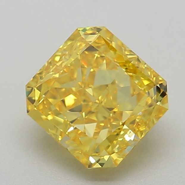 IGI Square Radiant 0.85ct Fancy Vivid Yellow VVS1 Loose Lab Diamond: IGI Square Radiant 0.85ct Fancy Vivid Yellow VVS1 Loose Lab Diamond Experience the vibrant beauty of a lab-grown diamond, certified by IGI as a Fancy Vivid Yellow VVS1, with exceptional cut, color, an
