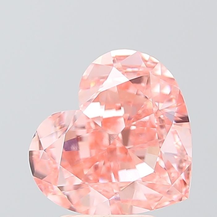 IGI Heart 4.07ct Fancy Vivid Pink VVS2 Loose Lab Diamond: IGI Heart 4.07ct Fancy Vivid Pink VVS2 Loose Lab Diamond Experience the rare beauty of a Fancy Vivid Pink diamond, one of the most coveted colors in the world of gemstones. This 4.07ct IGI-certified l
