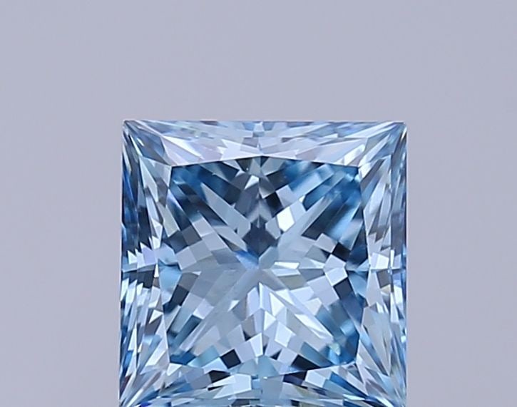 Loose Lab Diamond - Princess 1.75ct Fancy Vivid Blue VVS2: Loose Lab Diamond - Princess 1.75ct Fancy Vivid Blue VVS2 Experience the unparalleled beauty of a lab-grown diamond, certified Fancy Vivid Blue in color and boasting exceptional clarity (VVS2) and pol