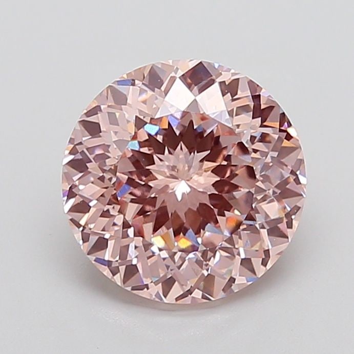 IGI Round 3.92ct Fancy Brownish Pink VVS2 Loose Lab Diamond: IGI Round 3.92ct Fancy Brownish Pink VVS2 Loose Lab Diamond Experience the rare beauty of a Fancy Brownish Pink diamond, one of the most coveted colors in the world of gemstones. This stunning 3.92ct