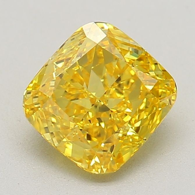 Loose Lab Diamond - IGI Cushion Modified 0.81ct Fancy Vivid Yellow VVS1: Loose Lab Diamond - IGI Cushion Modified 0.81ct Fancy Vivid Yellow VVS1 Experience the brilliance of nature's own sunshine with this stunning 0.81ct Fancy Vivid Yellow Lab Diamond, certified by the In