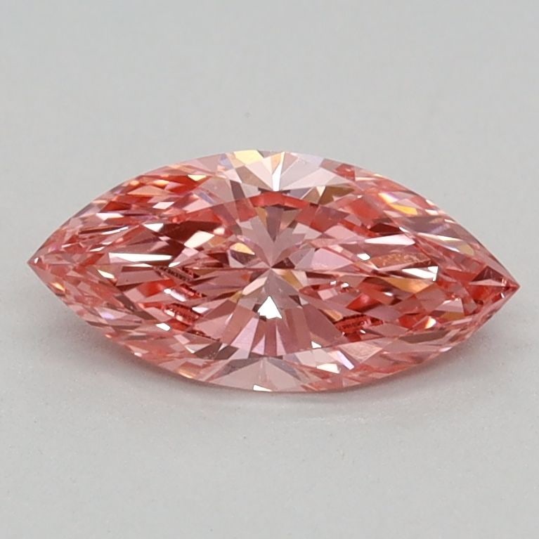 IGI Marquise 0.36ct Fancy Vivid Pink VVS2 Loose Lab Diamond: IGI Marquise 0.36ct Fancy Vivid Pink VVS2 Loose Lab Diamond Experience the rare beauty of a Fancy Vivid Pink diamond, one of the most coveted colors in the world of gemstones. This 0.36ct IGI-certifie