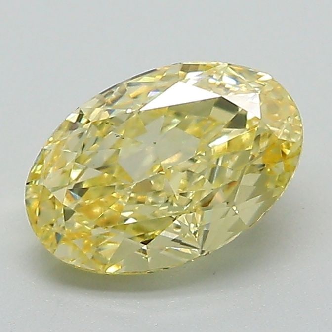 IGI Oval 1.31ct Fancy Intense Yellow VVS2 Loose Lab Diamond: IGI Oval 1.31ct Fancy Intense Yellow VVS2 Loose Lab Diamond Experience the vibrant beauty of nature in this stunning 1.31ct Fancy Intense Yellow VVS2 loose lab diamond, certified by IGI and boasting e