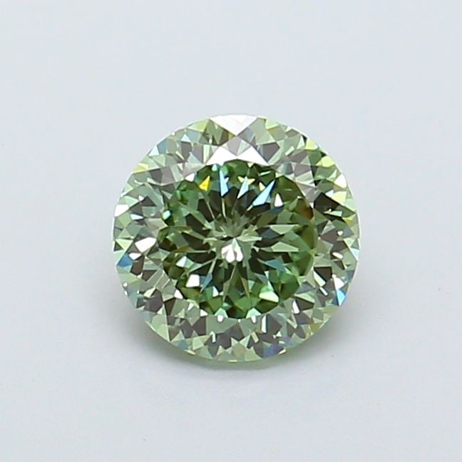 IGI Round 1.08ct Fancy Vivid Green VVS2 Loose Lab Diamond: IGI Round 1.08ct Fancy Vivid Green VVS2 Loose Lab Diamond Experience the rare beauty of a Fancy Vivid Green lab-grown diamond, certified by the International Gemological Institute (IGI) as VVS2 clarit
