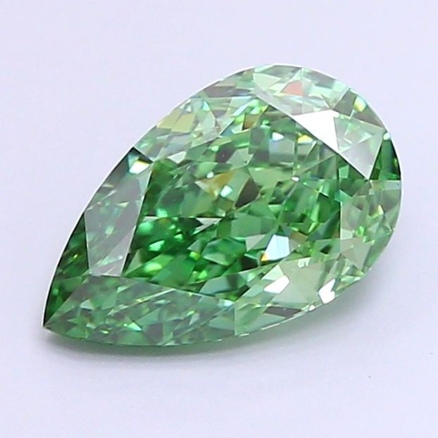 Loose Lab Diamond - IGI Pear 1.55ct Fancy Vivid Green VVS2: Loose Lab Diamond - IGI Pear 1.55ct Fancy Vivid Green VVS2 Experience the rare beauty of a lab-grown diamond, certified by the International Gemological Institute (IGI) as Fancy Vivid Green with excep