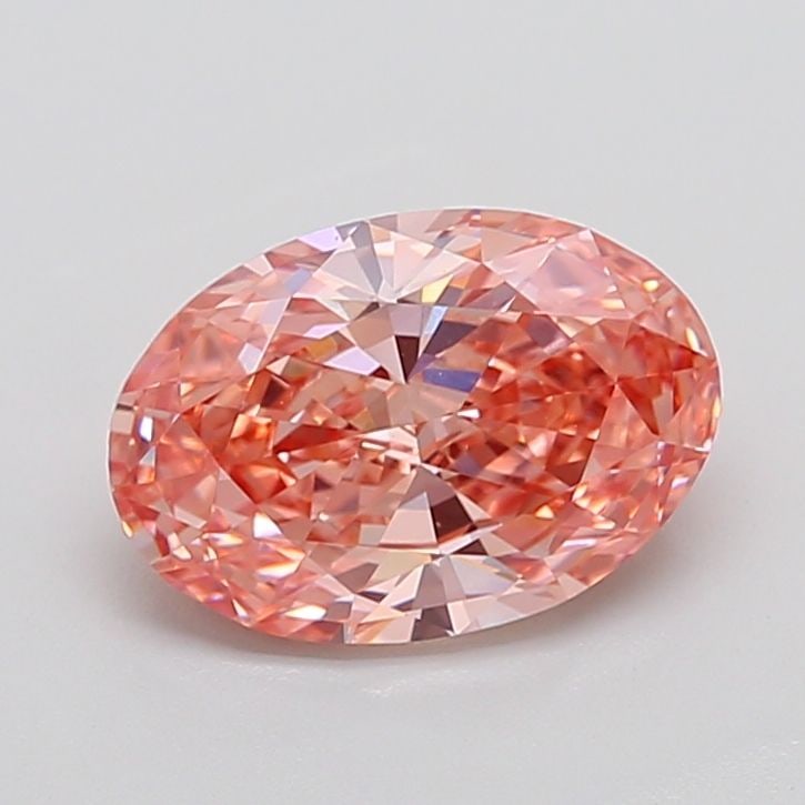 IGI Oval 3.23ct Fancy Vivid Brownish Pink VVS2 Loose Lab Diamond: IGI Oval 3.23ct Fancy Vivid Brownish Pink VVS2 Loose Lab Diamond Experience the beauty of a lab-grown diamond, certified by IGI as Fancy Vivid Brownish Pink in VVS2 clarity, with exceptional cut,