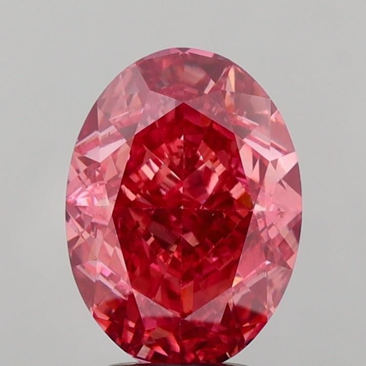 IGI Oval 4.03ct Fancy Vivid Pink VVS2 Loose Lab Diamond: IGI Oval 4.03ct Fancy Vivid Pink VVS2 Loose Lab Diamond This stunning Fancy Vivid Pink lab diamond boasts exceptional clarity and cut, with a vibrant pink hue that's truly one-of-a-kind. Measuring 4.0