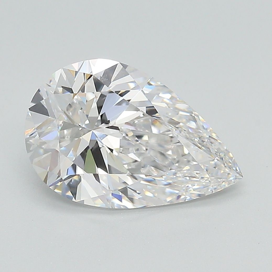 Loose Lab Diamond - GIA Pear 2.77ct E VVS2: Loose Lab Diamond - GIA Pear 2.77ct E VVS2 A rare and exceptional lab-grown diamond, certified by the prestigious GIA, boasts an impressive 2.77 carats of unparalleled brilliance, with a vibrant E col