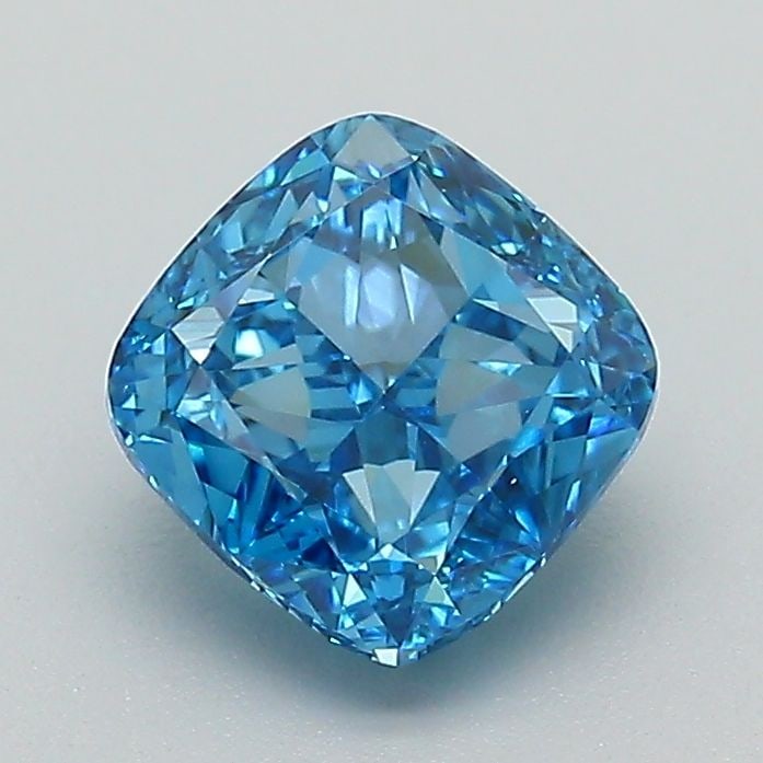 Loose Lab Diamond - IGI Cushion Modified 1.48ct Fancy Vivid Blue VVS2: Loose Lab Diamond - IGI Cushion Modified 1.48ct Fancy Vivid Blue VVS2 Experience the breathtaking beauty of a lab-grown Fancy Vivid Blue diamond, certified by IGI as VVS2 clarity and boasting exceptio