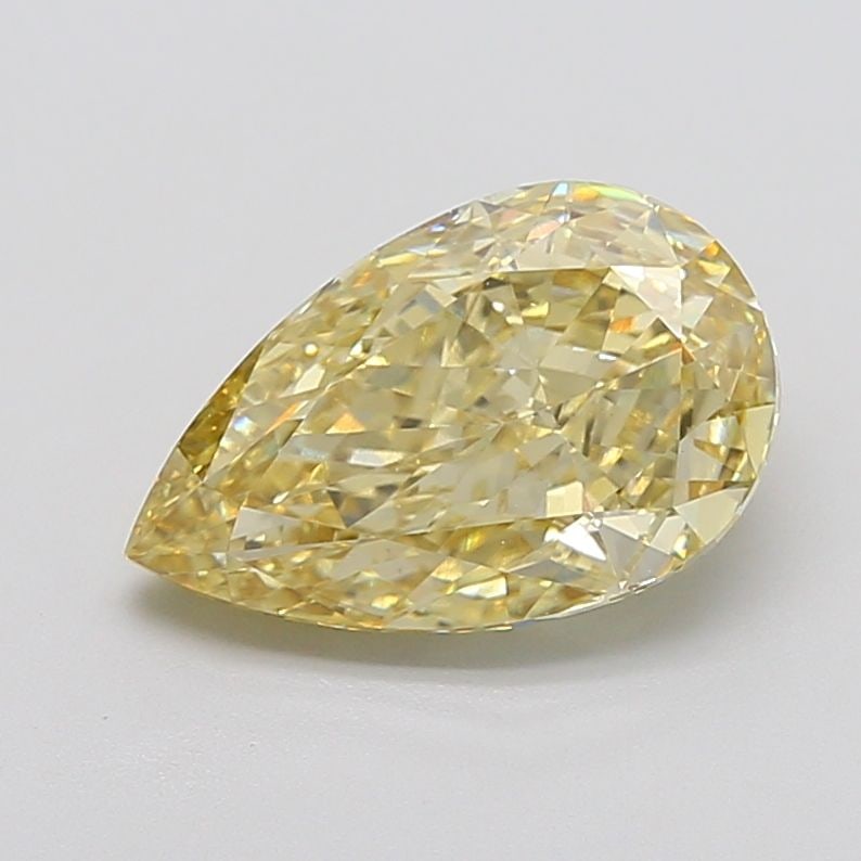 Loose Lab Diamond - IGI Pear 4.86ct Fancy Yellow VVS2: Loose Lab Diamond - IGI Pear 4.86ct Fancy Yellow VVS2 Experience the beauty of nature in a lab-grown wonder, this 4.86ct Fancy Yellow Pear diamond boasts an exceptional VVS2 clarity and EX polish, giv