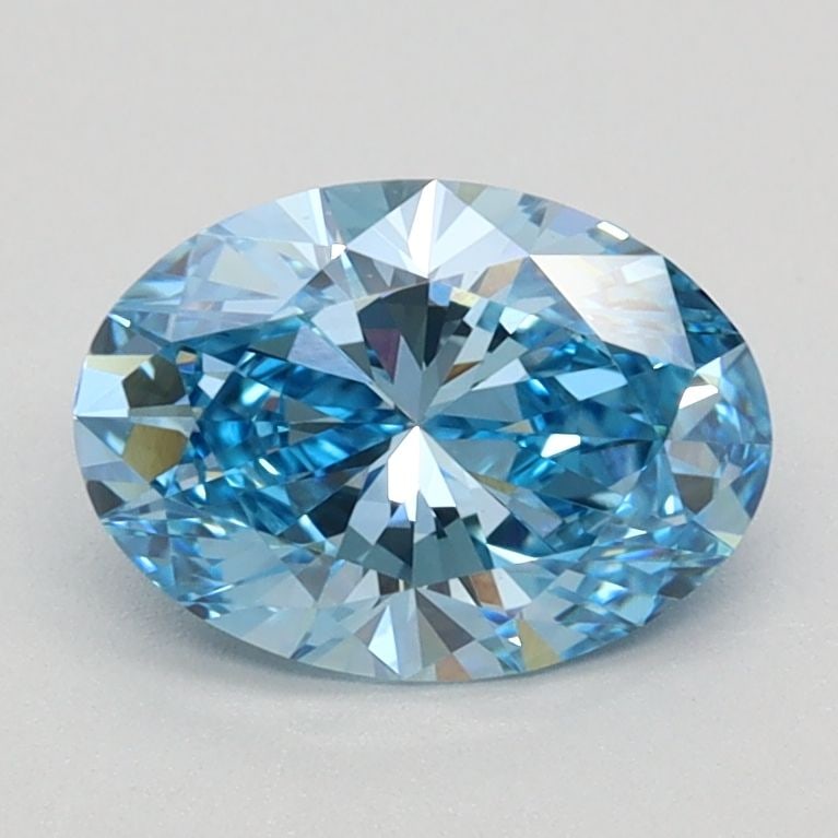 IGI Oval 1.05ct Fancy Vivid Blue VVS2 Loose Lab Diamond: IGI Oval 1.05ct Fancy Vivid Blue VVS2 Loose Lab Diamond Experience the rare beauty of a Fancy Vivid Blue diamond, one of the most coveted colors in nature. This stunning 1.05ct lab-grown gem boasts ex