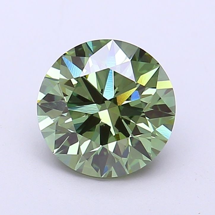 IGI Round 2.02ct Fancy Vivid Green VVS2 Ideal Loose Lab Diamond: IGI Round 2.02ct Fancy Vivid Green VVS2 Ideal Loose Lab Diamond Experience the unparalleled beauty of nature with this stunning 2.02ct Fancy Vivid Green VVS2 Ideal Loose Lab Diamond, certified by IGI