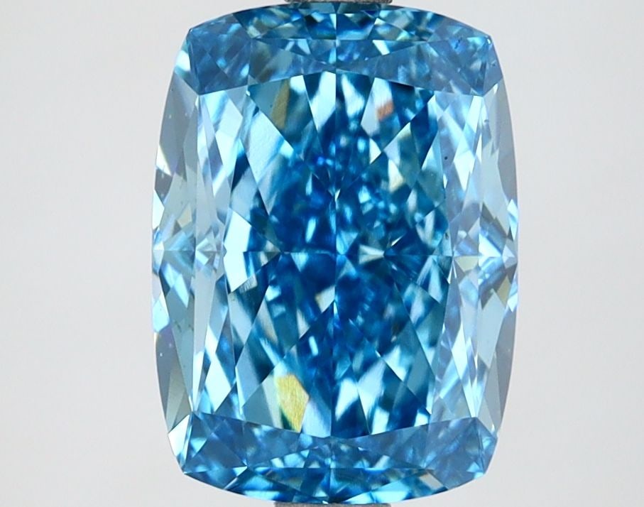 Loose Lab Diamond - IGI Cushion Modified 3.08ct Fancy Vivid Blue VVS2: Loose Lab Diamond - IGI Cushion Modified 3.08ct Fancy Vivid Blue VVS2 Experience the breathtaking beauty of a lab-grown diamond, certified by IGI as Fancy Vivid Blue, with exceptional clarity and poli