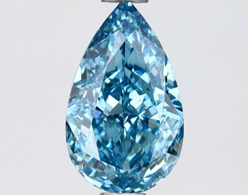 Loose Lab Diamond - IGI Pear 1.18ct Fancy Vivid Blue VVS2: Loose Lab Diamond - IGI Pear 1.18ct Fancy Vivid Blue VVS2 Experience the beauty of a truly unique diamond, certified by the International Gemological Institute (IGI) as a Fancy Vivid Blue pear-shaped