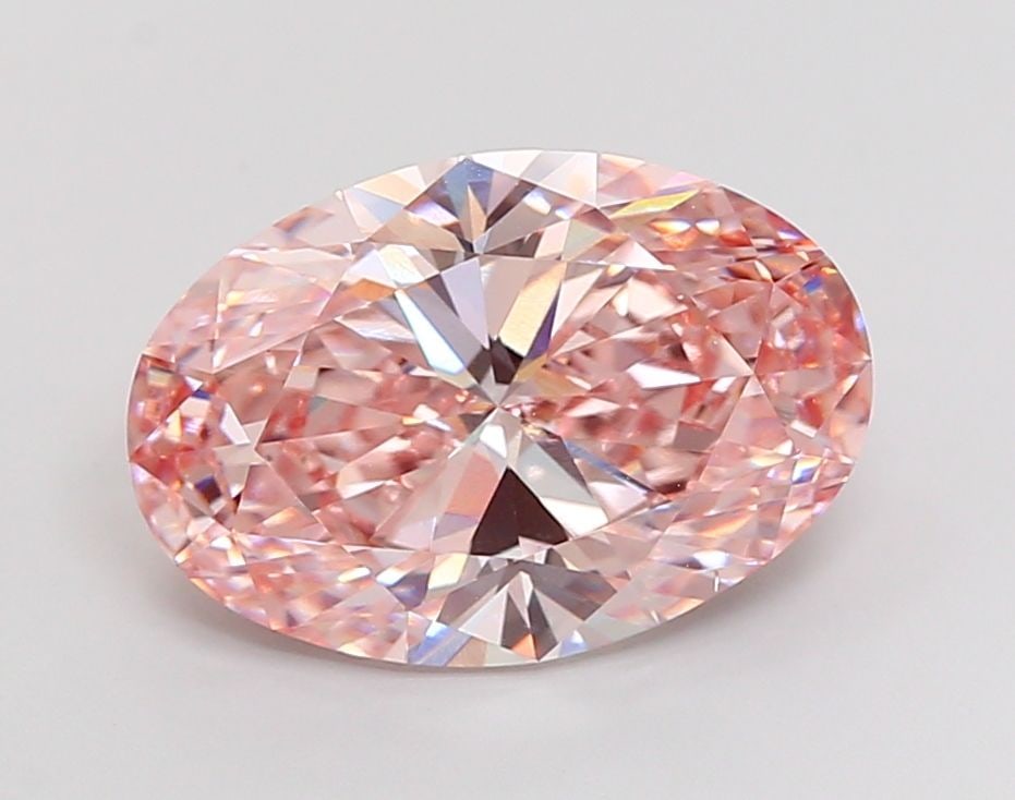 IGI Oval 6.0ct Fancy Vivid Pink VVS2 Loose Lab Diamond (1 of 1)