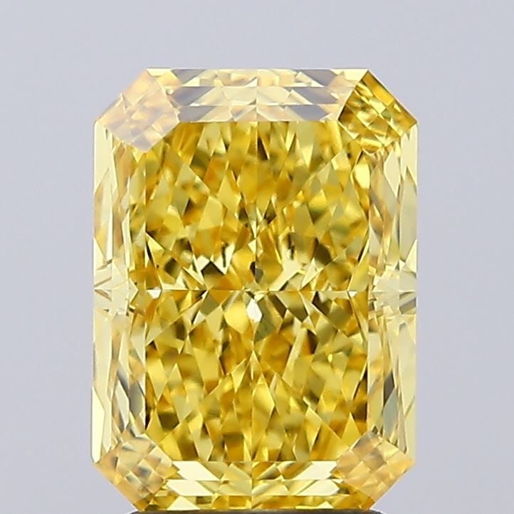 IGI Radiant 2.68ct Fancy Vivid Yellow VVS2 Loose Lab Diamond: IGI Radiant 2.68ct Fancy Vivid Yellow VVS2 Loose Lab Diamond Experience the brilliance of nature's own sunshine with this stunning 2.68ct Fancy Vivid Yellow VVS2 lab-grown diamond, certified by IGI an
