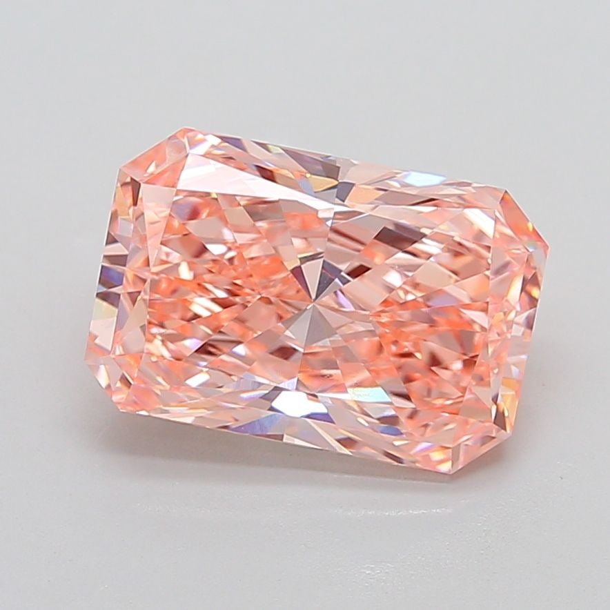 IGI Radiant 6.98ct Fancy Vivid Pink VVS2 Loose Lab Diamond: IGI Radiant 6.98ct Fancy Vivid Pink VVS2 Loose Lab Diamond Experience the unparalleled beauty of a Fancy Vivid Pink diamond, one of the rarest and most coveted colors in nature. This stunning 6.98ct l