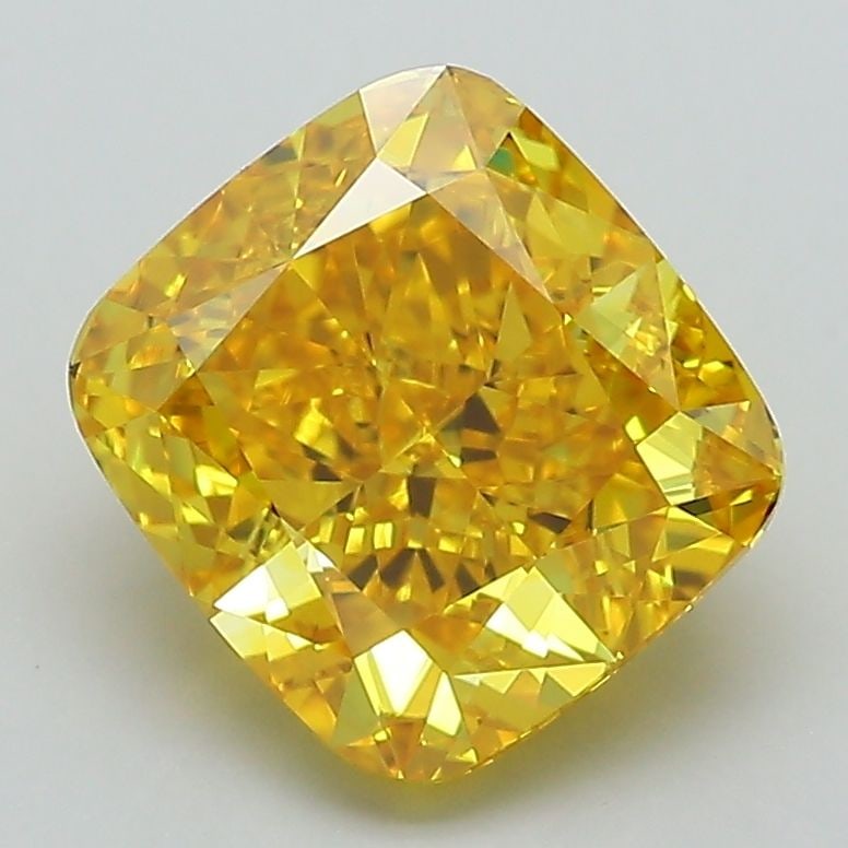 Loose Lab Diamond - IGI Cushion Modified 2.81ct Fancy Vivid Yellow VVS1: Loose Lab Diamond - IGI Cushion Modified 2.81ct Fancy Vivid Yellow VVS1 Experience the brilliance of a lab-grown diamond, certified by the International Gemological Institute (IGI) as Fancy Vivid Yell