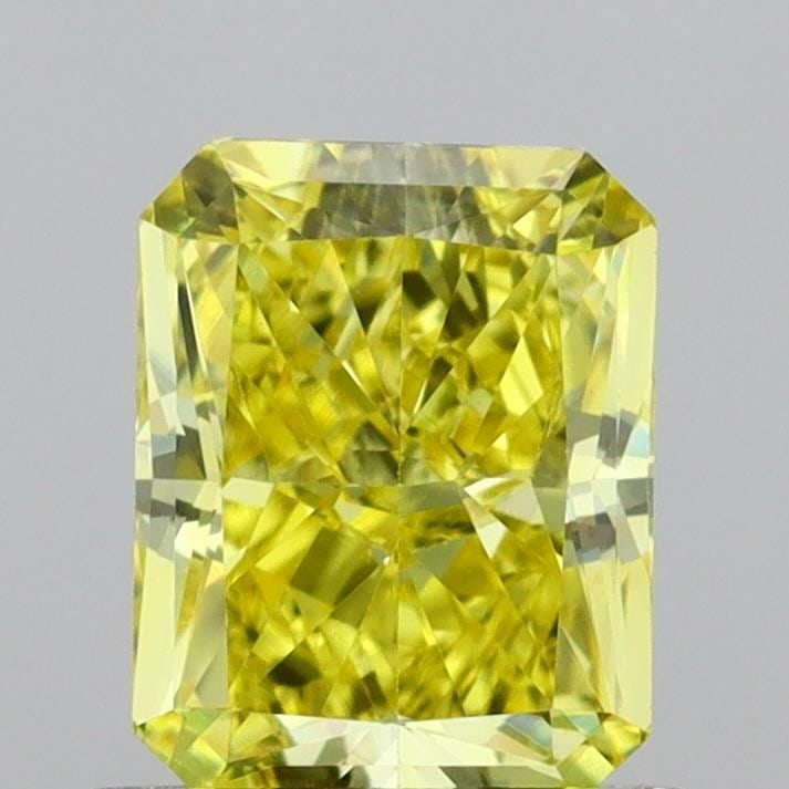 IGI Radiant 1.09ct Fancy Vivid Yellow VVS2 Loose Lab Diamond: IGI Radiant 1.09ct Fancy Vivid Yellow VVS2 Loose Lab Diamond Experience the vibrant beauty of nature with this stunning 1.09ct Fancy Vivid Yellow VVS2 loose lab diamond, certified by IGI and grown in