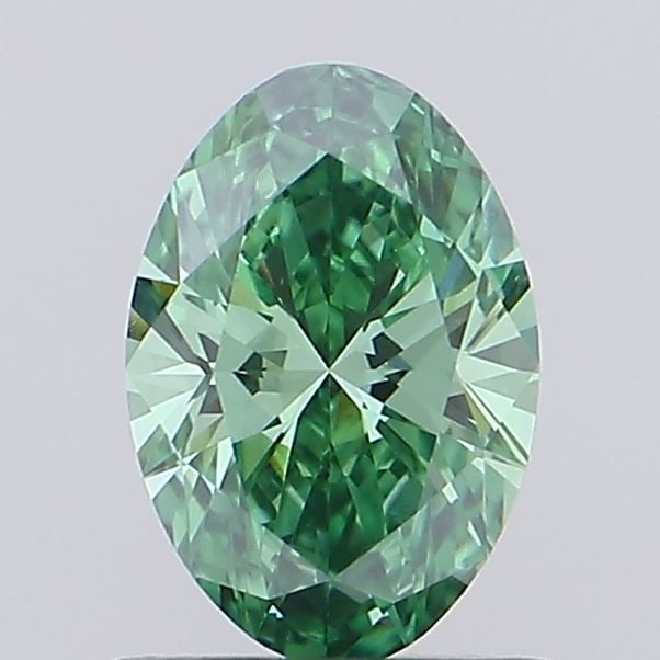 IGI Oval 0.72ct Fancy Vivid Green VVS2 Loose Lab Diamond: IGI Oval 0.72ct Fancy Vivid Green VVS2 Loose Lab Diamond Experience the rare beauty of a Fancy Vivid Green lab diamond, certified by IGI and boasting exceptional clarity (VVS2) and cut quality (EX).
