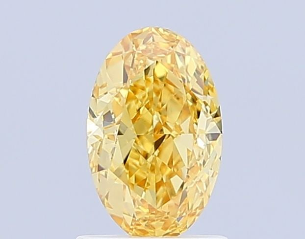 IGI Oval 1.26ct Fancy Vivid Yellow VVS2 Loose Lab Diamond: IGI Oval 1.26ct Fancy Vivid Yellow VVS2 Loose Lab Diamond A true gem for the discerning collector, this 1.26ct Fancy Vivid Yellow VVS2 loose lab diamond boasts exceptional color and clarity, with a vi