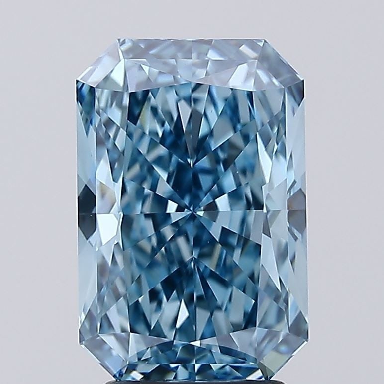 IGI Radiant 3.66ct Fancy Vivid Blue VVS2 Loose Lab Diamond: IGI Radiant 3.66ct Fancy Vivid Blue VVS2 Loose Lab Diamond Experience the breathtaking beauty of a Fancy Vivid Blue diamond, one of the rarest and most coveted colors in nature. This stunning 3.66ct l