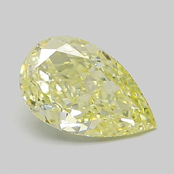 Loose Lab Diamond - IGI Pear 1.06ct Fancy Light Yellow VVS2: Loose Lab Diamond - IGI Pear 1.06ct Fancy Light Yellow VVS2 A rare and radiant gem, this 1.06ct IGI-certified lab diamond boasts an exquisite Fancy Light Yellow hue, reminiscent of sun-kissed days. Wi