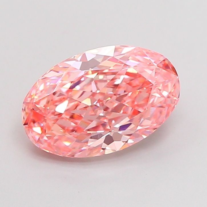 IGI Oval 2.73ct Fancy Vivid Pink VVS2 Lab Diamond: IGI Oval 2.73ct Fancy Vivid Pink VVS2 Lab Diamond Experience the rare beauty of a Fancy Vivid Pink diamond, one of the most coveted colors in diamonds. This stunning 2.73ct lab-grown gem boasts except