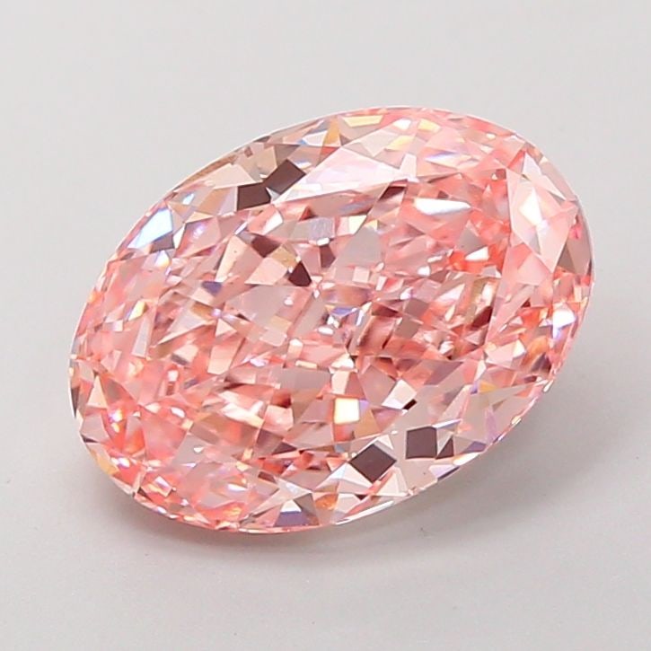 IGI Oval 4.36ct Fancy Vivid Pink VVS2 Loose Lab Diamond (1 of 1)