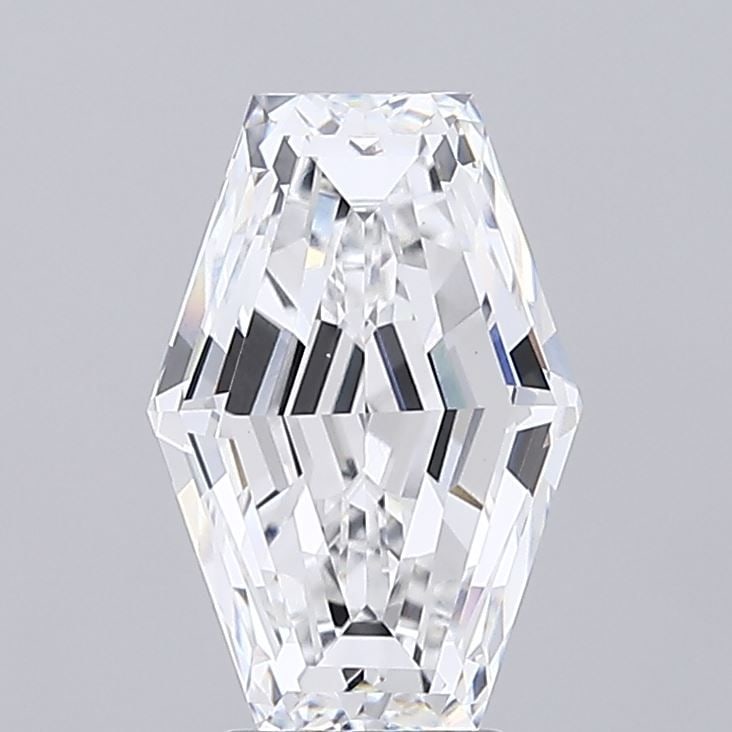 IGI Hexagonal 4.59ct D VVS2 Loose Lab Diamond: IGI Hexagonal 4.59ct D VVS2 Loose Lab Diamond A stunning lab-grown diamond, certified by the International Gemological Institute (IGI), boasts exceptional clarity and color. This 4.59ct D VVS2 gem shi