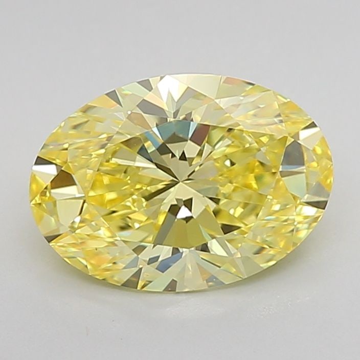 IGI Oval 2.07ct Fancy Vivid Yellow VVS1 Loose Lab Diamond: IGI Oval 2.07ct Fancy Vivid Yellow VVS1 Loose Lab Diamond Experience the brilliance of nature in this stunning IGI Oval 2.07ct Fancy Vivid Yellow VVS1 Loose Lab Diamond, boasting exceptional clarity a