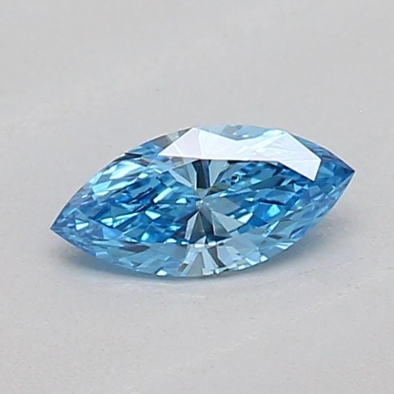 IGI Marquise 0.15ct Fancy Vivid Blue VVS2 Loose Lab Diamond: IGI Marquise 0.15ct Fancy Vivid Blue VVS2 Loose Lab Diamond Experience the rare beauty of a Fancy Vivid Blue diamond, one of the most coveted colors in the world of gemstones. This stunning 0.15ct