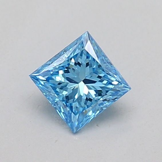 IGI Princess 0.22ct Fancy Vivid Blue VVS2 Loose Lab Diamond: IGI Princess 0.22ct Fancy Vivid Blue VVS2 Loose Lab Diamond Experience the breathtaking beauty of a lab-grown Fancy Vivid Blue diamond, certified by the International Gemological Institute (IGI) as