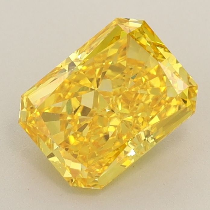 IGI Radiant 1.26ct Fancy Vivid Yellow VVS2 Loose Lab Diamond: IGI Radiant 1.26ct Fancy Vivid Yellow VVS2 Loose Lab Diamond Experience the brilliance of nature in a lab-grown marvel - this 1.26ct Fancy Vivid Yellow VVS2 diamond boasts exceptional clarity, cut, an