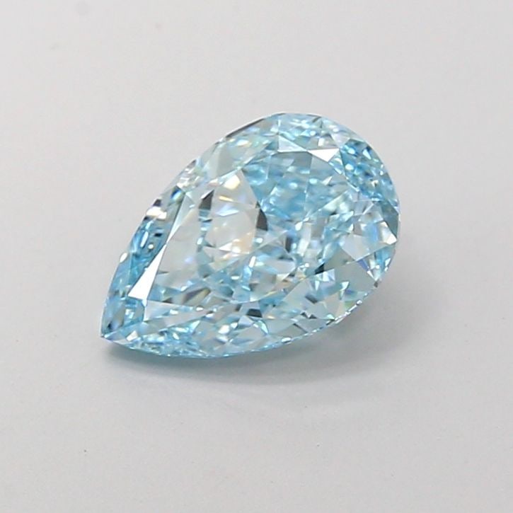 Loose Lab Diamond - IGI Pear 1.54ct Fancy Vivid Greenish Blue VVS1: Loose Lab Diamond - IGI Pear 1.54ct Fancy Vivid Greenish Blue VVS1 Experience the breathtaking beauty of nature in a lab-grown diamond, certified by IGI as a Fancy Vivid Greenish Blue pear cut with ex