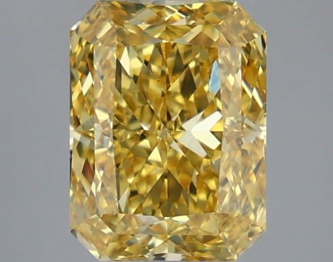 IGI Radiant 2.52ct Fancy Vivid Yellow VVS2 Loose Lab Diamond: IGI Radiant 2.52ct Fancy Vivid Yellow VVS2 Loose Lab Diamond Experience the brilliance of nature in a lab-grown wonder, this 2.52ct Fancy Vivid Yellow VVS2 loose diamond shines with exceptional clarit