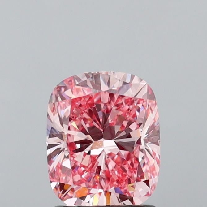 Loose Lab Diamond - IGI Cushion Brilliant 1.53ct Fancy Vivid Pink VVS2: Loose Lab Diamond - IGI Cushion Brilliant 1.53ct Fancy Vivid Pink VVS2 Experience the rare beauty of a Fancy Vivid Pink lab diamond, certified by IGI as 1.53ct VVS2 in excellent condition. This cushio