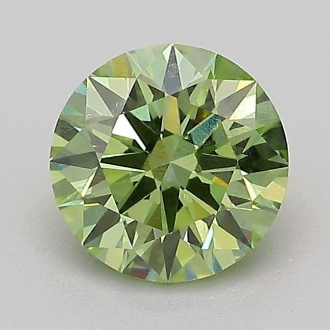 IGI Round 1.08ct Fancy Vivid Green VVS2 Loose Lab Diamond: IGI Round 1.08ct Fancy Vivid Green VVS2 Loose Lab Diamond Experience the breathtaking beauty of a lab-grown Fancy Vivid Green diamond, certified by the International Gemological Institute (IGI) as VVS