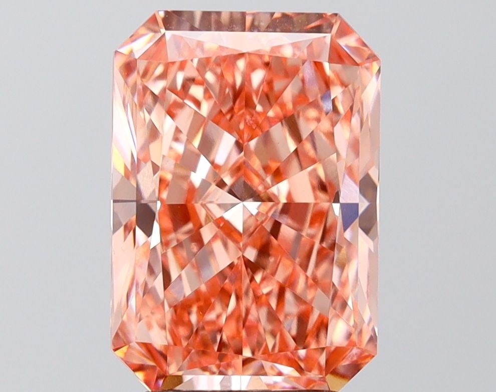 IGI Radiant 4.01ct Fancy Vivid Pink VVS2 Loose Lab Diamond: IGI Radiant 4.01ct Fancy Vivid Pink VVS2 Loose Lab Diamond Experience the rare beauty of a Fancy Vivid Pink diamond, one of the most coveted colors in the world of gemstones. This exquisite 4.01ct lab