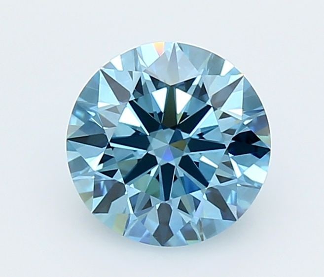 IGI Round 1.51ct Fancy Vivid Blue VVS2 Ideal Loose Lab Diamond: IGI Round 1.51ct Fancy Vivid Blue VVS2 Ideal Loose Lab Diamond Experience the breathtaking beauty of this 1.51ct Fancy Vivid Blue VVS2 Ideal Loose Lab Diamond, certified by IGI and showcasing exceptio