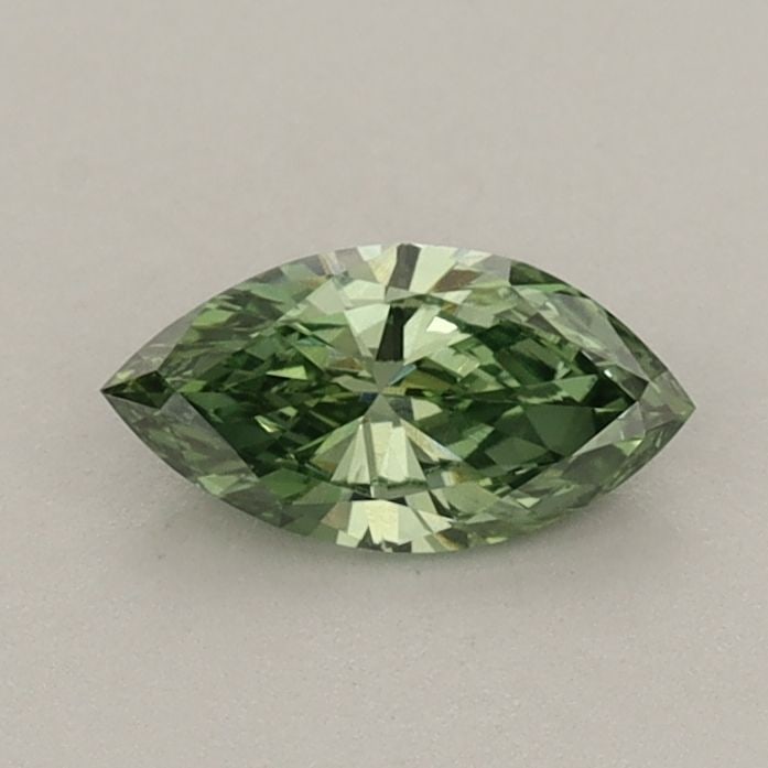 IGI Marquise 0.42ct Fancy Vivid Green VVS2 Lab Diamond: IGI Marquise 0.42ct Fancy Vivid Green VVS2 Lab Diamond Experience the unique beauty of a Fancy Vivid Green lab diamond, certified by IGI and boasting exceptional clarity (VVS2) and color intensity.