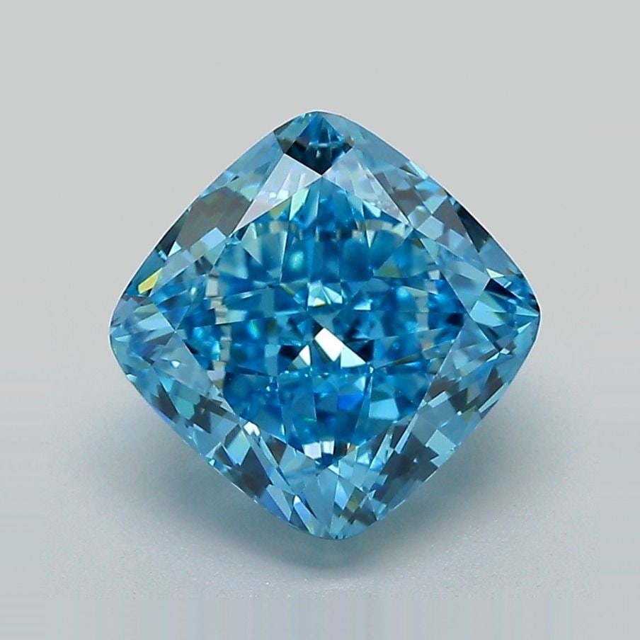 Loose Lab Diamond - IGI Cushion Modified 3.53ct Fancy Vivid Blue VVS2: Loose Lab Diamond - IGI Cushion Modified 3.53ct Fancy Vivid Blue VVS2 Experience the breathtaking beauty of a Fancy Vivid Blue lab-grown diamond, certified by the International Gemological Institute (